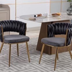🩶🩶 2 Gorgeous New Modern Velvet Chairs 🩶🩶