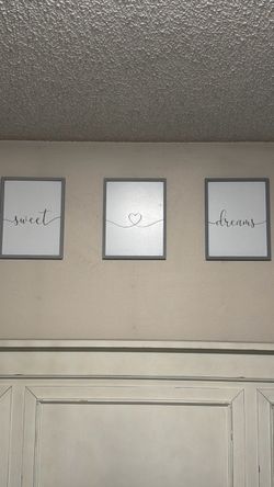 Bedroom Decor - Frames and Curtains