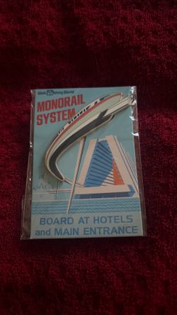 Walt Disney World Monorail Poster Card Pin