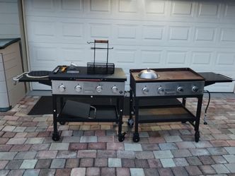 2 flat top grills with extras
