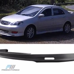 Fits 03-04 Toyota Corolla MUG Style Front Bumper Lip Unpainted - PP