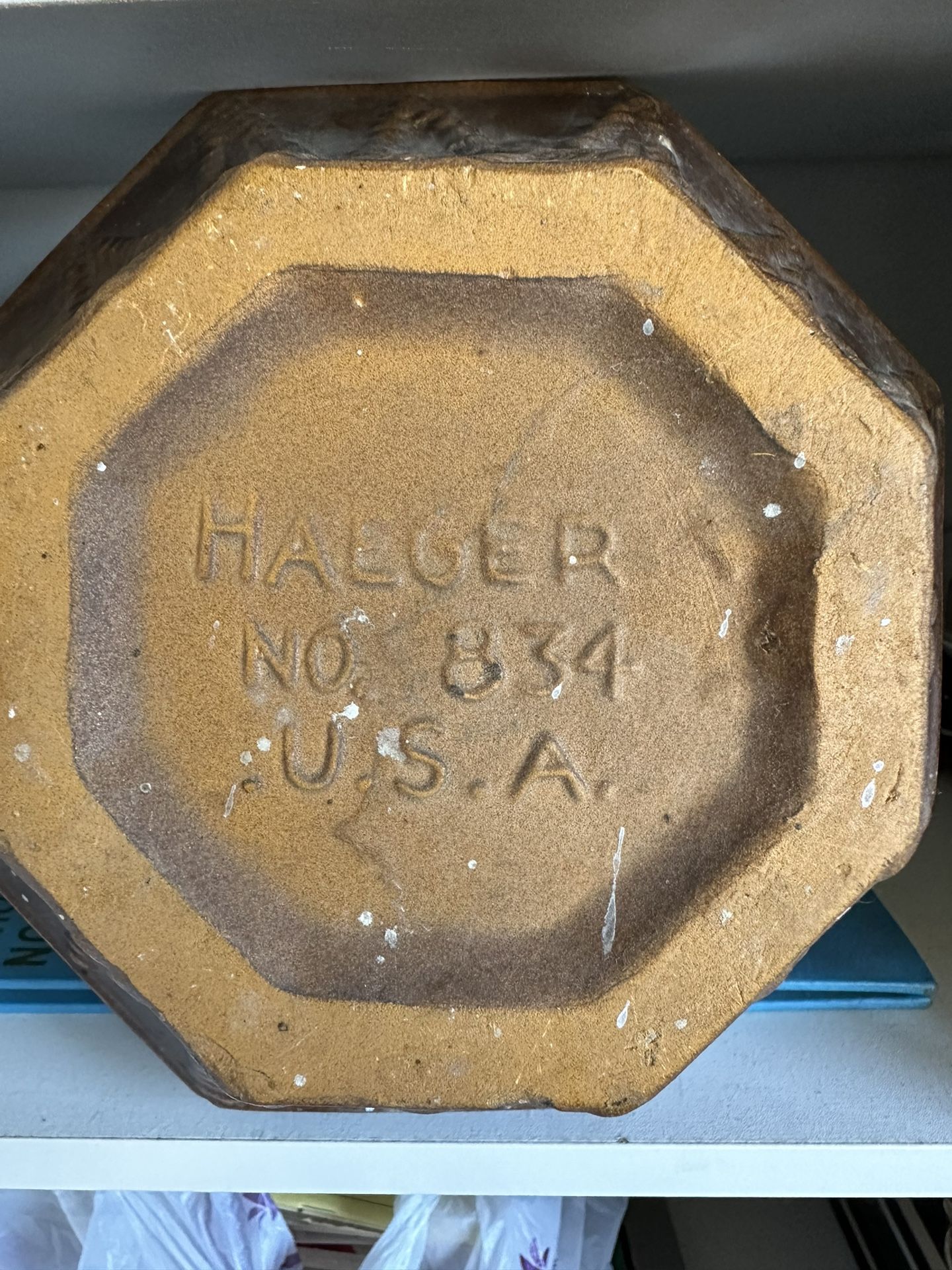 HAEGER No 834 BROWN DECORATIVE POTTERY PLANTER BOWL 