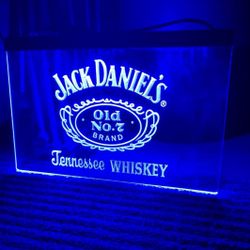 JACK DANIELS LED NEON BLUE LIGHT SIGN 8x12