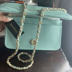 Bebe Beautiful Turquoise Crossbody bag New with Tags