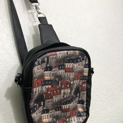 Black Houses Side Backpack