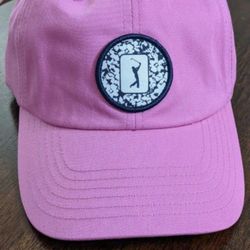 New PGA Tour Pink Adjustable Strapback Golf Hat Cap