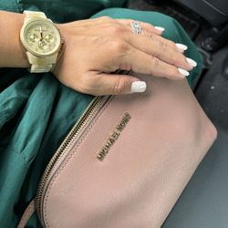 NWT MICHAEL KORS LEATHER CINDY DOME CROSSBODY BAG