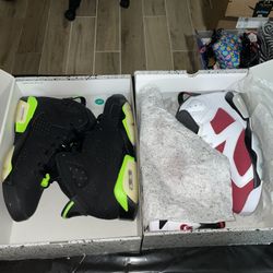 2 Pair Of Retro Jordan 6s Size 11