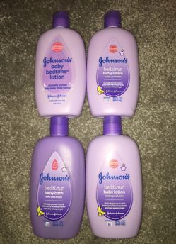 Johnsons Baby Bedtime lotion baby Bath Lot of 4