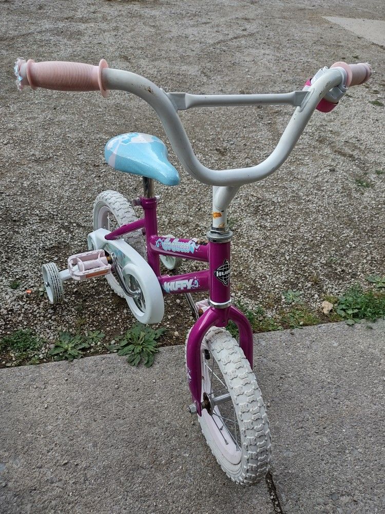 Girls Huffy 12 In Bike With Training Wheels