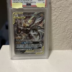2019 Pokémon SM BLACK Star Promo #SM168 Full Art/Pickachu & Zekrom GX PSA 10