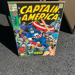 Captain America Wooden Poster 