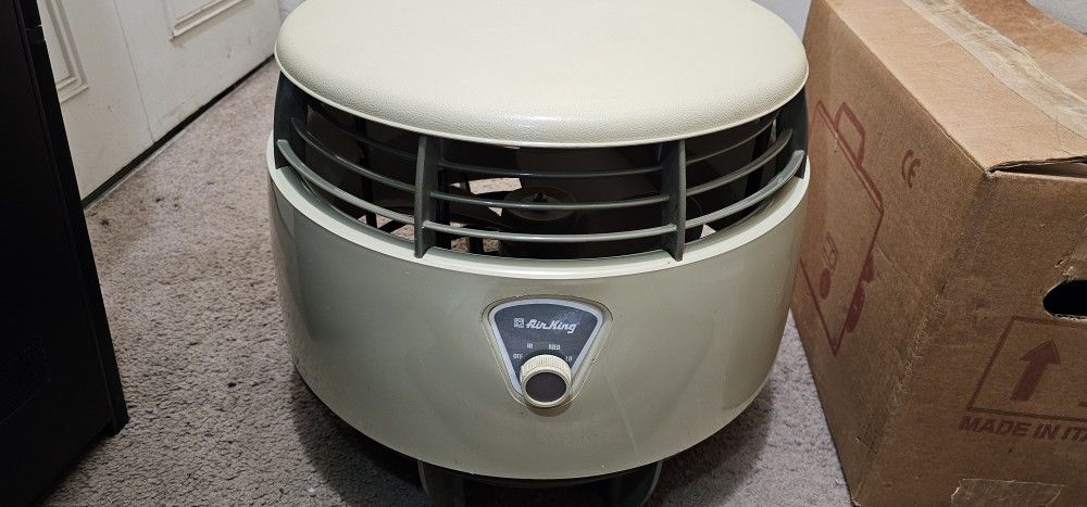 Vintage Air King 12" Hassock Fan 3 Speed Model USA
