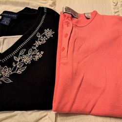 Women's Shirts Size Medium Karen Scott Short Sleeve Tops Bundle 