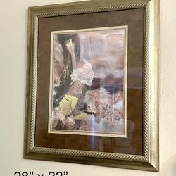 Two Abstract Painting w/Gold Touch