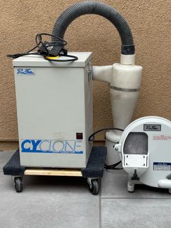 Ray Foster dry model trimmer with Ray Foster Cyclone dust collector.