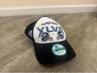 New Era 9FORTY Super Bowl XLVIII Broncos vs Seahawks Adjustable Cap Black/White