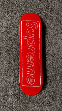 Supreme Red Kaws Chalk Logo Skate Deck
