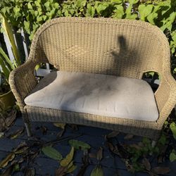 Hampton Bay Rosemont Wicker Patio Loveseat