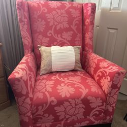 Pink High back Armchair 