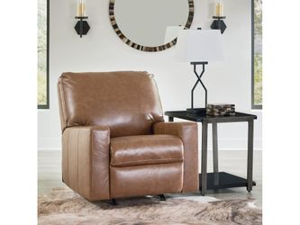 Bolsena Caramel Leather Rocker Recliner