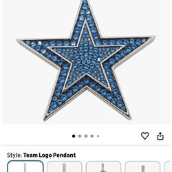 GLD Officially licensed NFL Sports Team Dallas Cowboys Logo Pendant - Gold Plated Iced Out Football Necklace Charm