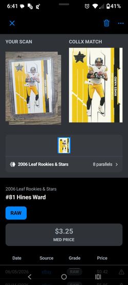 2006 Leaf Rookies & Stars Hines Ward #81