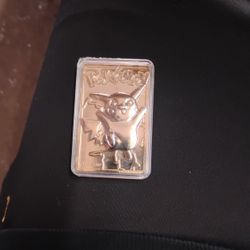 Pokemon Gold  Plated Trading Card 