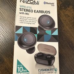 Nizoni Bluetooth Wireless Earbuds W/mic