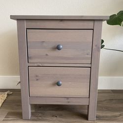 Warm Gray Wood End Table 