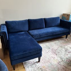 EUC Wayfair Navy Sectional