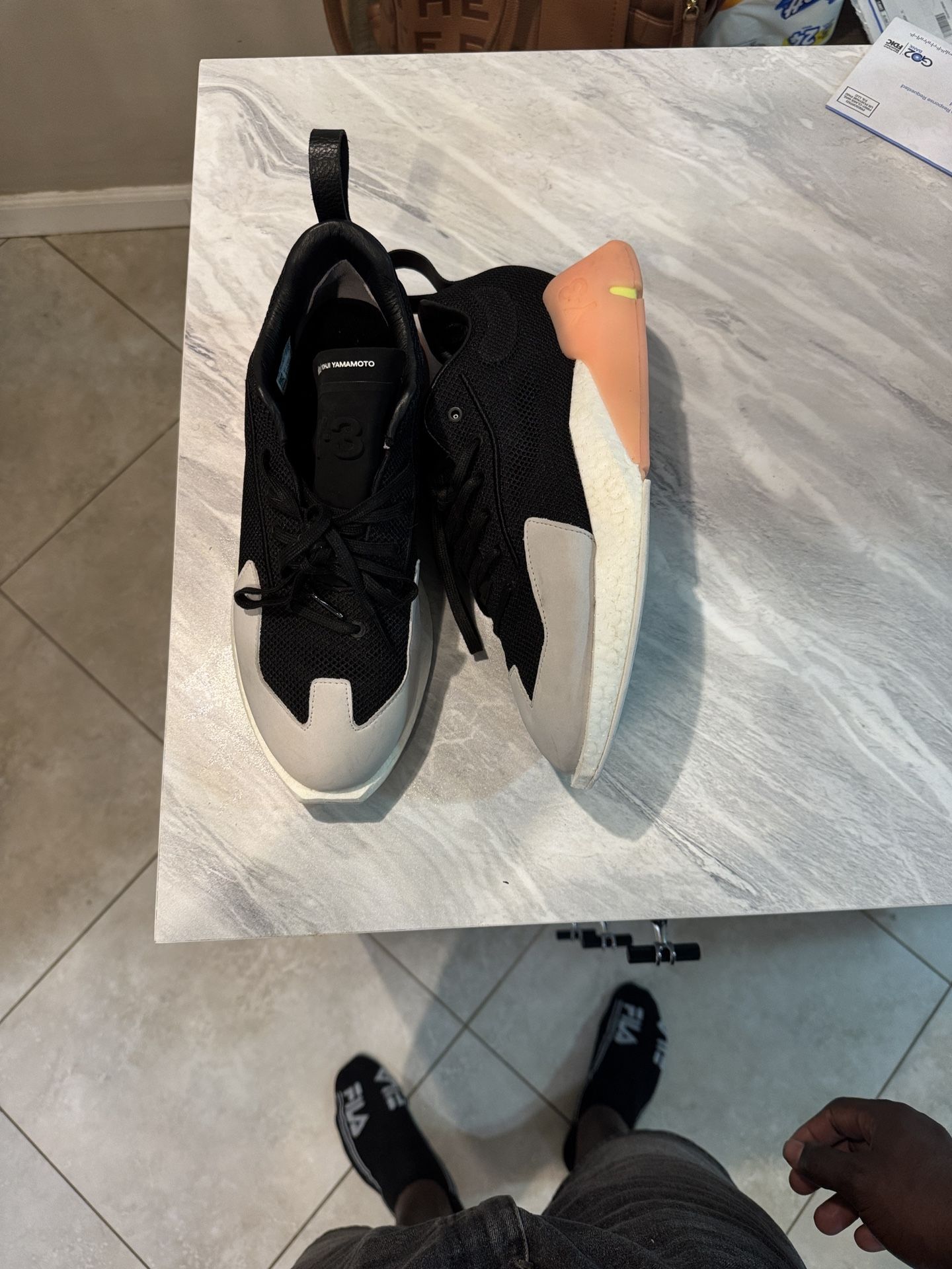 Adidas Y-3 Black and White Sneakers