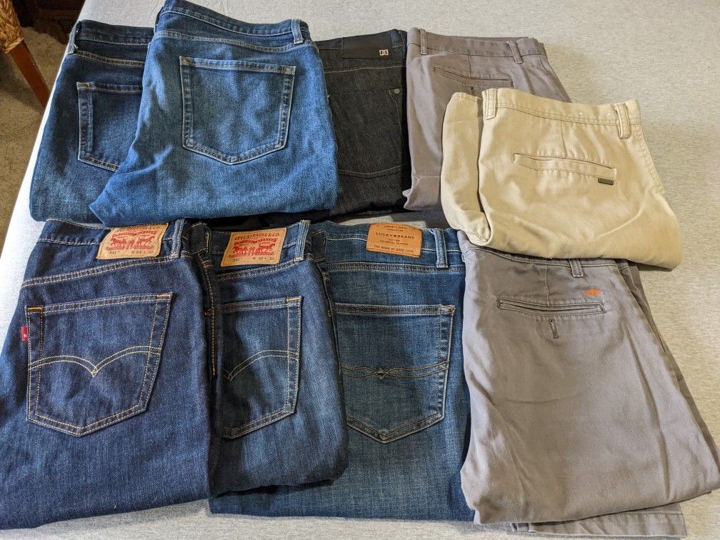 Jeans Lot 36x30 - Levi's, Lucky Brand, And More