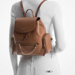 Michael Kors Jet Set Medium Pebbled Leather Backpack 