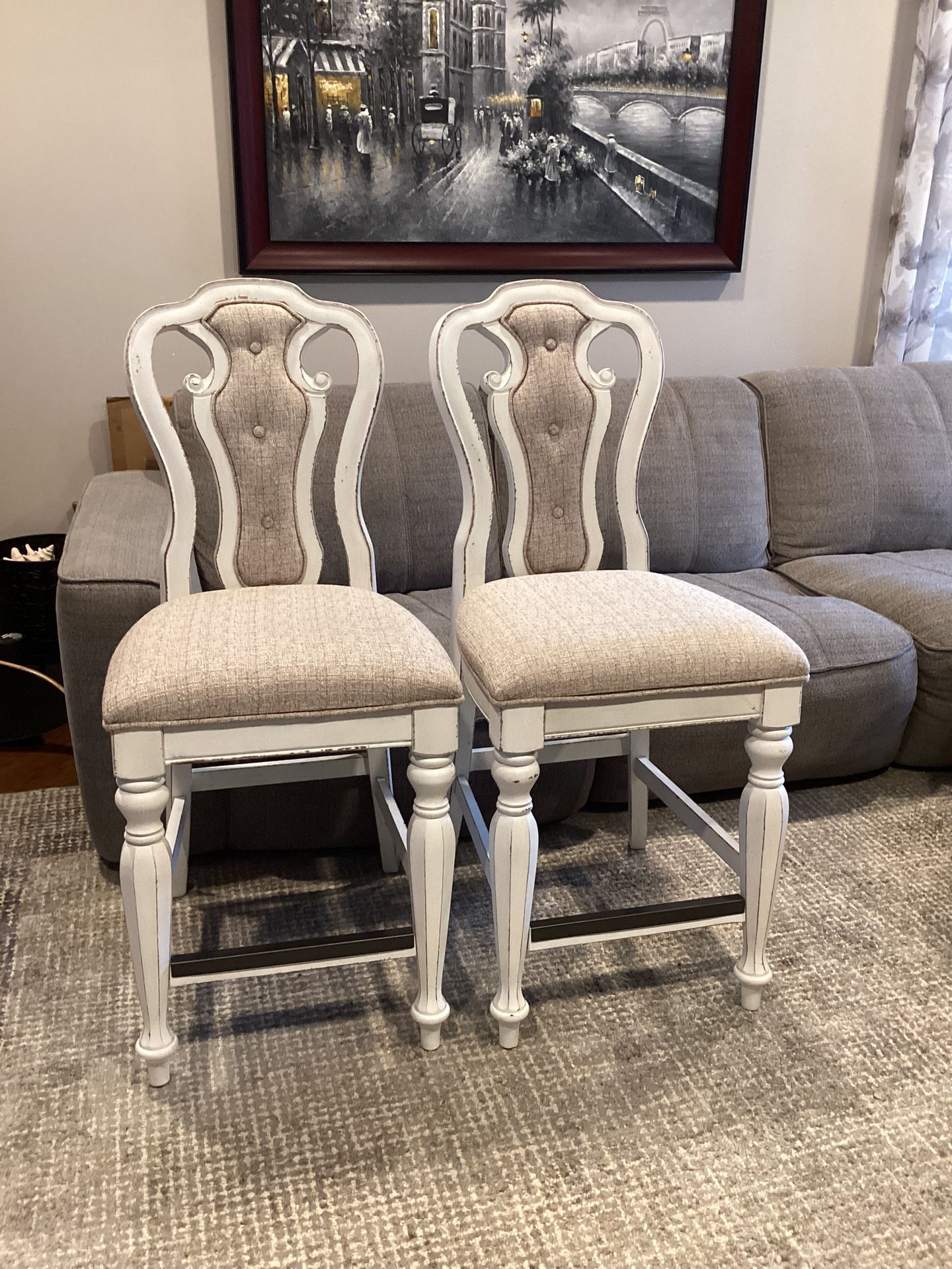 Solid Wood Counter/bar Stools Set Of 2