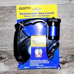NEW Retractable Dog Leash With 20PC Waste Bags