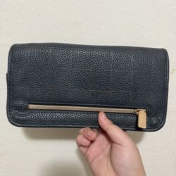 Wit & Delight navy windowpane travel wallet