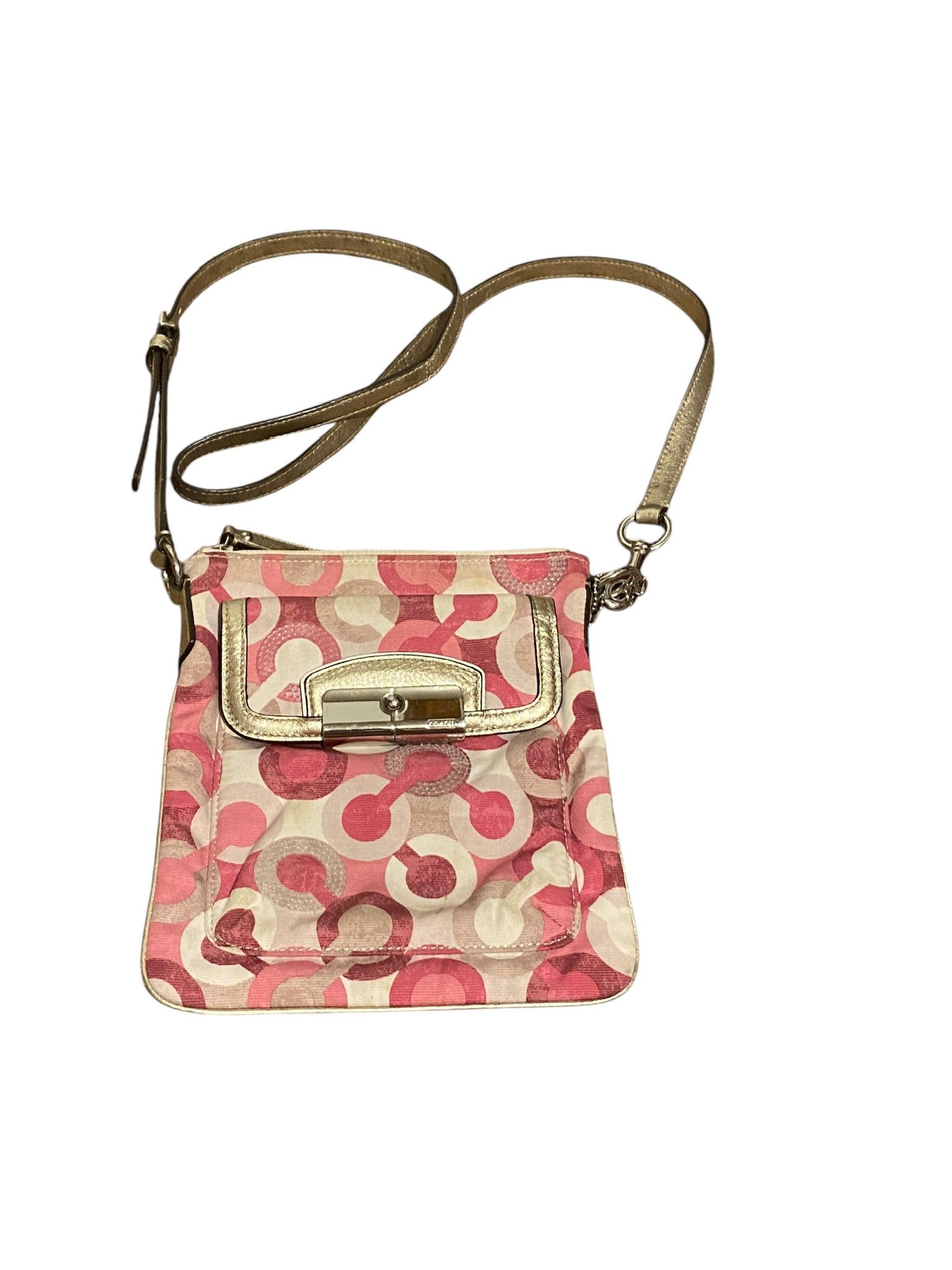 Coach Kristin OP ART Signature Sequin Swingpack Crossbody
