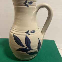 Vintage Williamsburg Pottery Tulip Design Pitcher with Open Base-$36 CASH