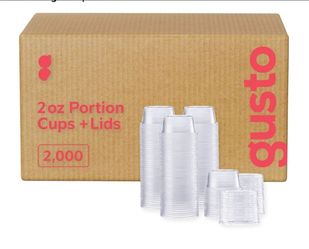 2 oz Portion Cups with Lids  2000 Counts.