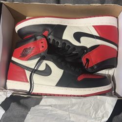 Jordan 1 Bred Toe Size 10