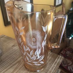 Jeanette Carnival Glass Pitcher