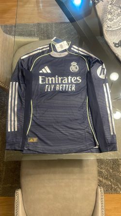 Adidas Real Madrid 25/26 Long Sleeve Away Authentic Jersey Men’s Small