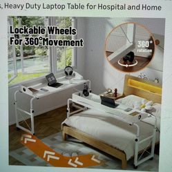 Overbed White Table Queen/Full/Twin