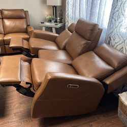 Leather Power Reclining Sofa