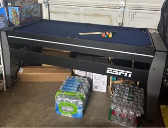 6 ft Pool Table with Table Tennis Top - Black and Green, Space-Saving, Ages, Elegant Design