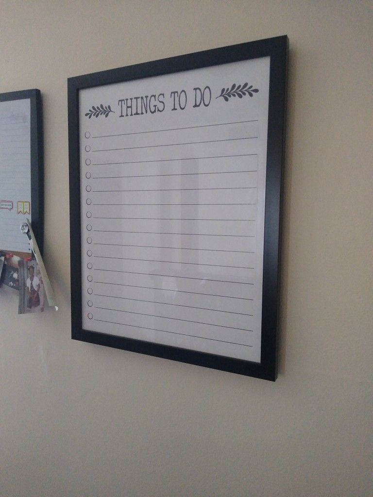 Things To Do Dry Erase Board/ Glass