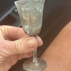Sterling Silver Little Goblet Of Silver From The 15Th, And
