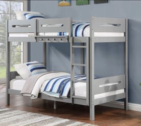 Brand New Grey Twin Size Bunk Bed