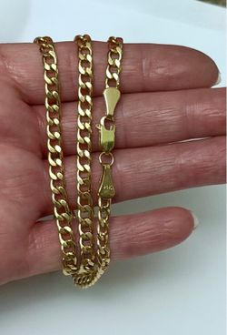 21g 14KT Solid Gold Cuban 24” Chain Men’s Necklace
